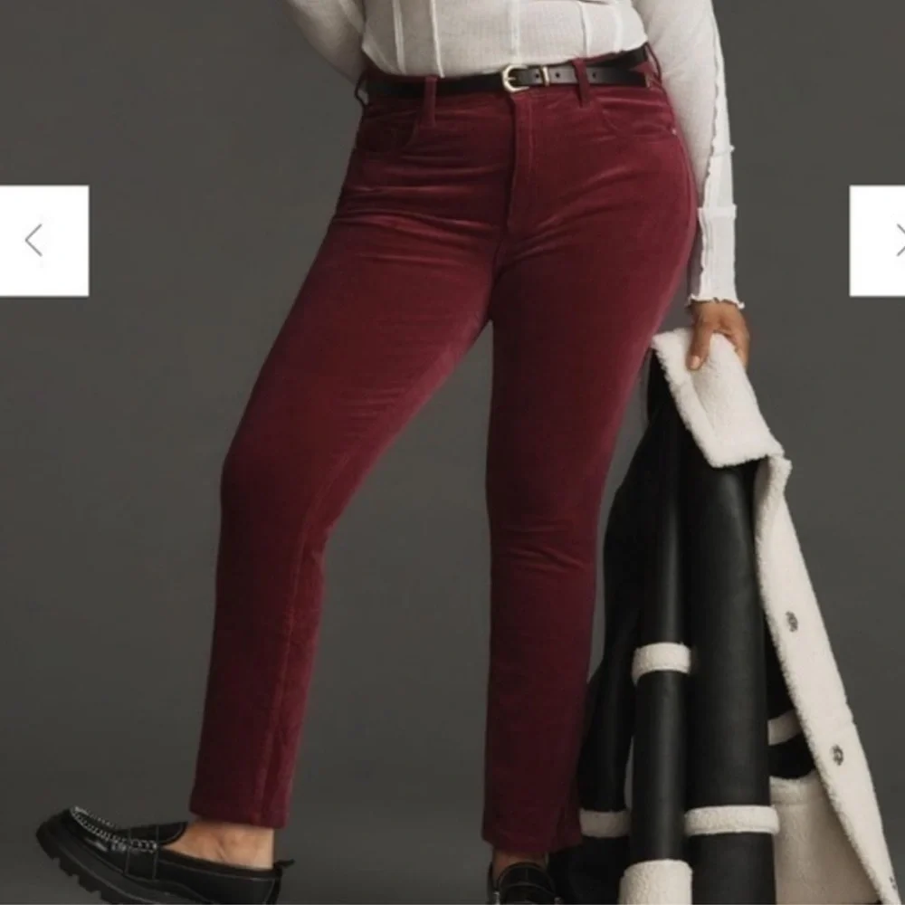 ANTHROPOLOGIE PILCRO Plus Size 32 High Rise Skinny Navy Corduroy 35” Waist Jeans - Picture 2 of 16